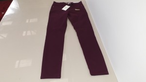 14 X BRAND NEW DOROTHY PERKINS SUPER SKINNY FRANKIE JEANS BERRY RED COLOURED SIZE 10R RRP £22.00pp
