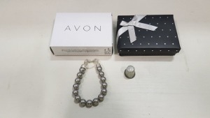 132 X BRAND NEW AVON SILLA BRACELETS - GREY