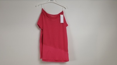 32 X BRAND NEW SOULUXE (MATALAN) PINK BOXY MESH T-SHIRT. SIZE S / M / L / XL - IN 2 BOXES
