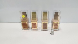 33 PIECE MIXED MAX FACTOR X COSMETICS LOT CONTAINING HEALTHY SKIN HARMONY MIRACLE FOUNDATION IN GOLDEN, NUDE, TAWNY AND CARAMEL