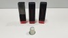 41 X BRAND NEW MAX FACTOR X LIPSTICKS IN MATTE 30 DESIRE, MATTE 25 BLUSH AND MATTE 15 FLAME