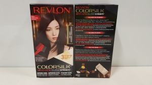 72 X BRAND NEW REVLON COLORSILK ALL IN ONE BUTTERCREAM BROWN - BLACK HAIR COLOUR (REVLON SHADE CODE 30) IN 6 BOXES