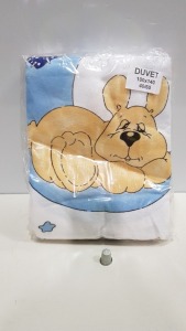 25 X BRAND NEW PACKS OF 2 COT DUVETS 100 X 140CM