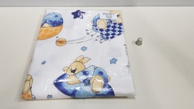 40 X BRAND NEW DUVET COVERS 80 X 80CM