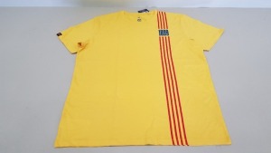 19 X BRAND NEW BARCA STORE OFFICIAL MERCHANDISE FC BARCELONA 1899 YELLOW SHORT SLEEVED TOPS SIZE LARGE - WITH TAGS RRP €25 TOTAL €500