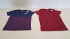 20 X BRAND NEW MIXED BARCA STORE OFFICIAL MERCHANDISE FC BARCELONA CLOTHING LOT CONTAINING TOPS IN RED AND BLUE IN VARIOUS KIDS SIZES AND ADULT SIZES - WITH TAGS RRP €25 TOTAL €500