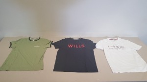 20 X BRAND NEW JACK WILLS T SHIRTS IN VARIOUS STYLES AND COLOURS IN MEDIUM