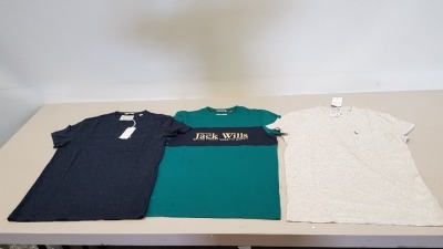 15 X BRAND NEW JACK WILLS T SHIRTS IN VARIOUS STYLES AND COLOURS IN MEDIUM