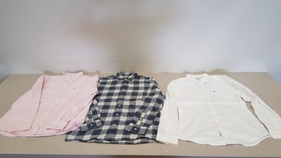 20 X BRAND NEW JACK WILLS LONG SLEEVED SHIRTS IN VARIOUS STYLES AND COLOURS SIZE MEDIUM