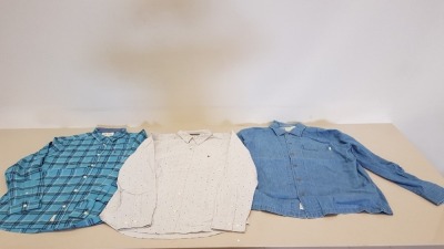 20 X BRAND NEW JACK WILLS LONG SLEEVED SHIRTS IN VARIOUS STYLES AND COLOURS SIZE MEDIUM