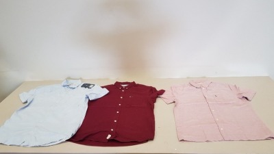 20 X BRAND NEW JACK WILLS SHORT SLEEVED SHIRTS IN VARIOUS STYLES AND COLOURS SIZE MEDIUM