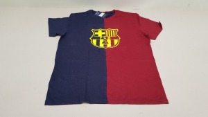 20 X BRAND NEW BARCA STORE OFFICIAL MERCHANDISE FC BARCELONA NAVY AND BURGUNDY SHORT SLEEVED TOPS SIZE XL - WITH TAGS RRP €30 TOTAL €600