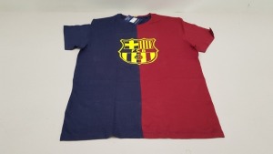 20 X BRAND NEW BARCA STORE OFFICIAL MERCHANDISE FC BARCELONA NAVY AND BURGUNDY SHORT SLEEVED TOPS SIZE MEDIUM - WITH TAGS RRP €30 TOTAL €600