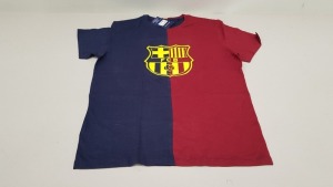 20 X BRAND NEW BARCA STORE OFFICIAL MERCHANDISE FC BARCELONA NAVY AND BURGUNDY SHORT SLEEVED TOPS SIZE MEDIUM - WITH TAGS RRP €30 TOTAL €600