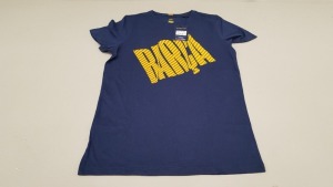 20 X BRAND NEW BARCA STORE OFFICIAL MERCHANDISE FC BARCELONA NAVY SHORT SLEEVED TOPS SIZE XS - WITH TAGS RRP €25 TOTAL €500