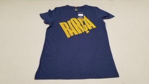 20 X BRAND NEW BARCA STORE OFFICIAL MERCHANDISE FC BARCELONA NAVY SHORT SLEEVED TOPS SIZE XL - WITH TAGS RRP €25 TOTAL €500