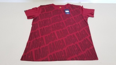 20 X BRAND NEW BARCA STORE OFFICIAL MERCHANDISE FC BARCELONA RED SHORT SLEEVED TOPS SIZE MEDIUM AND SMALL (18 X SIZE MEDIUM AND 2 X SIZE SMALL) - WITH TAGS RRP €25 TOTAL €500