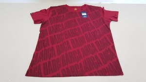 20 X BRAND NEW BARCA STORE OFFICIAL MERCHANDISE FC BARCELONA RED SHORT SLEEVED TOPS SIZE LARGE AND SMALL (16 X SIZE LARGE AND 4 X SIZE SMALL) - WITH TAGS RRP €25 TOTAL €500