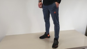 12 X BRAND NEW ADIDAS ONYX/ORANGE FOOTBALL PANTS AGED 11-12 YEARS RRP £29.95pp