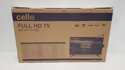BRAND NEW CELLO 43 FULL HD TV WITH BUILT IN DVD PLAYER.