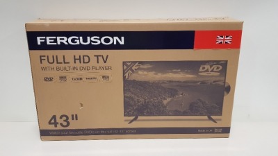 BRAND NEW FERGUSON 43 FULL HD TV WITH BUILT IN DVD PLAYER