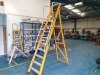 BRATTS LADDERS MOBILE WORKING PLATFORM WITH SEVEN TREADS TO WORKING PLATFORM AT APPROXIMATELY SIX FEET HIGH (LOTS 4001-4041 ARE LOCATED IN GATESHEAD - COLLECTION WILL BE THURSDAY 2ND SEPTEMBER ONLY BY APPOINTMENT - FULL DETAILS WILL BE PROVIDED TO WINNING