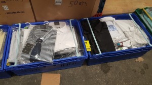 40 X BRAND NEW TAYLOR & WRIGHT SHIRTS IN VARIOUS COLOURS, STYLES AND SIZES IN 2 TRAYS (NOT INCLUDED)