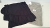 10 PIECE MIXED TOPSHOP AND DOROTHY PERKINS CLOTHING LOT CONTAINING 7 X TOPSHOP KHAKI PANTS UK SIZE 6 AND 3 X DOROTHY PERKINS BLACK SKIRTS UK SIZE 28