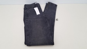 15 X BRAND NEW TOPSHOP JAMIE CHARCOAL DENIM JEANS UK SIZE 8 AND 10 RRP £42.00 (TOTAL RRP £630.00)