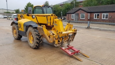 YELLOW JCB. ( DIESEL ) Reg : BX04VWU Details: WITH 1 KEY, WITH V5, 4 WHEEL DRIVE, CUSTOM BUILT LIGHTING, DEADMANS LOCK, FRONT STABILISERS, FORK ATTACHMENTS, 3 TIER BOOM, ROAD LEGAL, ROLL CAGE, ENGINE SIZE: 4233CC