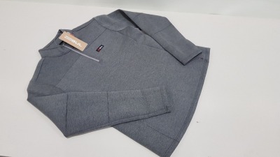 8 X BRAND NEW GUL AIROTHERM 1/4 ZIP TOP IN GREY - SIZE L - RRP £44.95 EACH - TOTAL £359.60