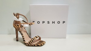 15 X BRAND NEW TOPSHOP RELISH ANIMAL PRINT HIGH HEELS UK SIZE 6 RRP £46.00 (TOTAL RRP £690.00)