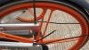 2 X SLIGHTLY DAMAGED ORANGE & SILVER CITY / CAMPING BICYCLES - ROBUST ALUMINIUM 19 X 48 FRAME, SOLID PUNCTURE PROOF 24 TYRES, DYNAMO BUILT INTO FRONT WHEEL HUB, INTEGRATED BRAKE CABLES, COMPLETE WITH FRONT BASKET. PHOTOS ARE A REPRESENTATION OF TYPE OF FA - 4