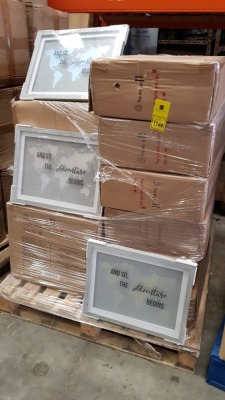 FULL PALLET CONTAINING 96 X BRAND NEW BOXED ARTHOUSE FRAMED HOLOGRAPHIC MAP (45X35X2.5CM) - ON ONE PALLET