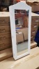 4 X BRAND NEW MIRRORED JEWELLERY CABINET IN WHITE (107 X 43.5 X 14.3.CM) - 4 BOXES