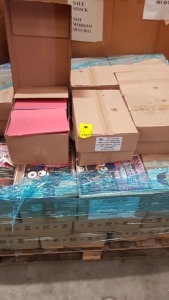 PALLET CONTAINING LARGE QUANTITY OF EDUCATIONAL ITEMS IE EXERCISE BOOKS AND TTS MAGNIFICENT MANAGEMENT IN THE CLASS ROOM BOOKS.