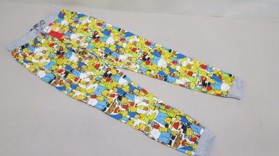 20 X BRAND NEW BURTON MENSWEAR THE SIMPSONS PYJAMA BOTTOMS SIZE MEDIUM RRP £20.00 (TOTAL RRP £400.00) (PICK LOOSE)