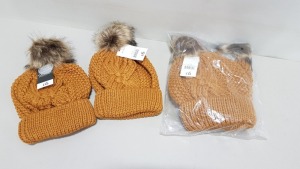 24 X BRAND NEW SETS OF 2 GEORGE CLOTHING KNITTED BOBBLE HATS