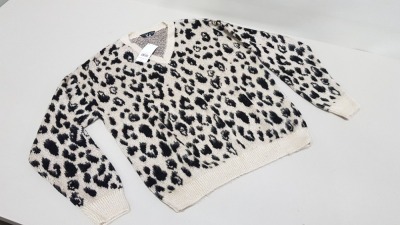 11 X BRAND NEW DOROTHY PERKINS LEOPARD PRINT V NECK JUMPERS UK SIZE 14 RRP £30.00 (TOTAL RRP £330.00)
