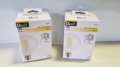 64 X BRAND NEW BOXED DIALL LED BULBS (75W / 1055 LUMENS) - IN 4 BOXES