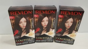 84 X BRAND NEW REVLON COLORSILK ALL IN ONE BUTTERCREAM BROWN - BLACK HAIR COLOUR (REVLON SHADE CODE30) - IN 7 BOXES