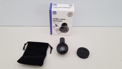 480 X BRAND NEW BOXED WIDEN YOUR HORIZONS SELFIE CLIP (WIDE ANGLE LENS) - IN 15 BOXES