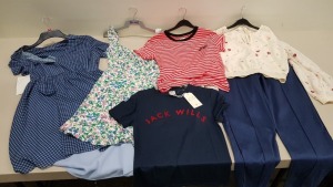 30 PIECE MIXED JACK WILLS WOMENS CLOTHING LOT CONTAINING TOPS, JUMPERS, DRESSES AND VESTS ETC