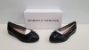 16 X BRAND NEW DOROTHY PERKINS BLACK PANTHA FLAT LEATHER STYLED SHOES UK SIZE 6 RRP £25.00 (TOTAL RRP £400.00)