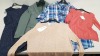 23 PIECE MIXED CLOTHING LOT CONTAINING BEN SHERMAN BLAZER, NEW ENGLAND SHIRTS, DOROTHY PERKINS SKIRTS AND WAREHOUSE DRESSES ETC (NOTE: SOME ITEMS HAVE STORE SECURITY TAGS)