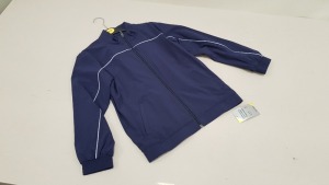 16 X BRAND NEW JOHN LEWIS NAVY PERFORMANCE TRACKSUIT TOPS AGE 9-10 RRP £20.00 (TOTAL RRP £320.00)