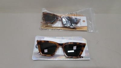 80 X BRAND NEW TOPSHOP TORTOISE SHELL SUNGLASSES RRP £7.00 (TOTAL RRP £560.00)