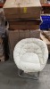 22 X BRAND NEW CREAM BUCKET CHAIRS - ON ONE PALLET