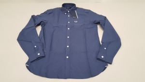 12 X BRAND NEW FRED PERRY CLASSIC OXFORD NAVY LONG SLEEVED SHIRTS 4 X SIZE EXTRA LARGE AND 8 X LARGE