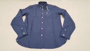 11 X BRAND NEW FRED PERRY CLASSIC OXFORD NAVY LONG SLEEVED SHIRTS 6 X SIZE EXTRA LARGE AND 5 X LARGE